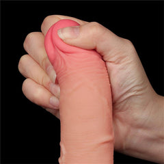 Dildo Dual Layer Piel Deslizante Retractil 75