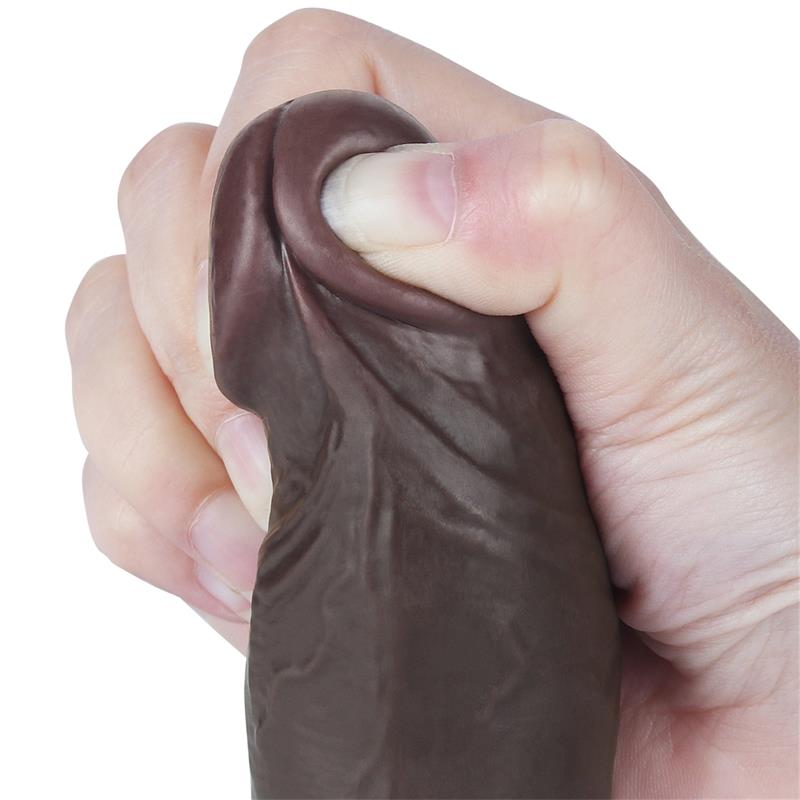Dildo Dual Layer Piel Deslizante Retractil 8