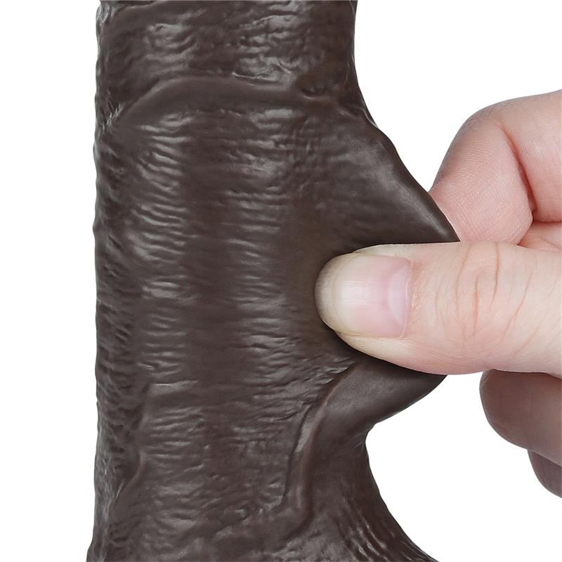Dildo Dual Layer Piel Deslizante Retractil 75
