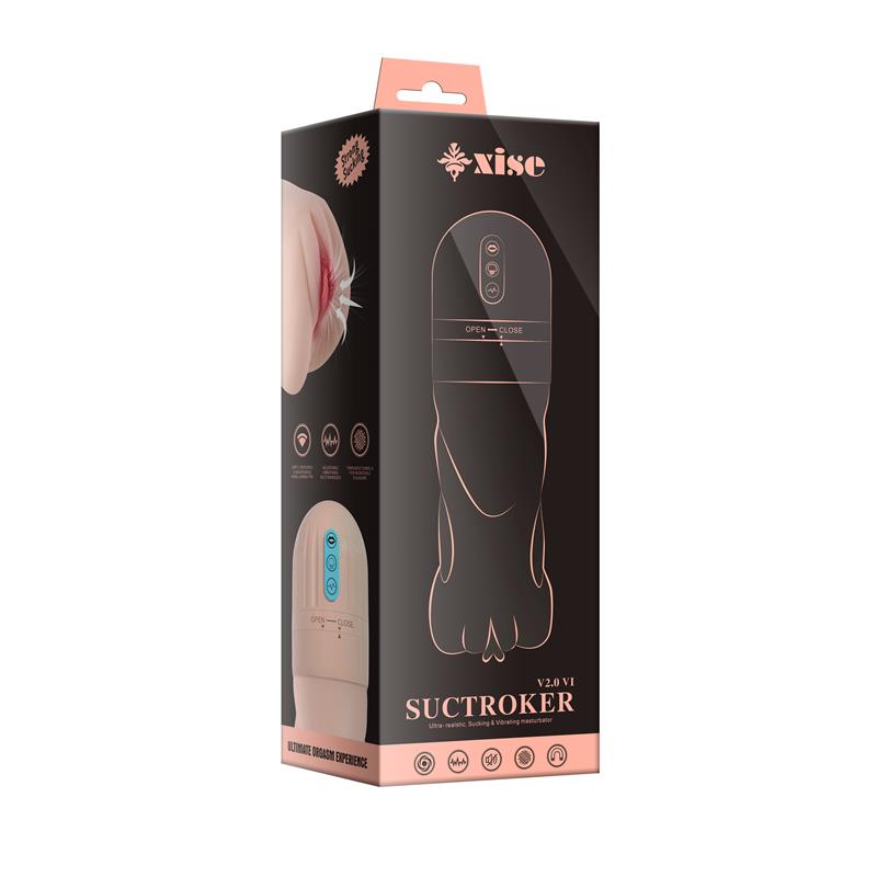 Masturbador con Efecto Succion y Vibracion Suctroker V20 VI