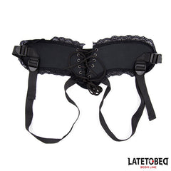Arnes Strap On Encaje con Anillo Silicona Ajustable