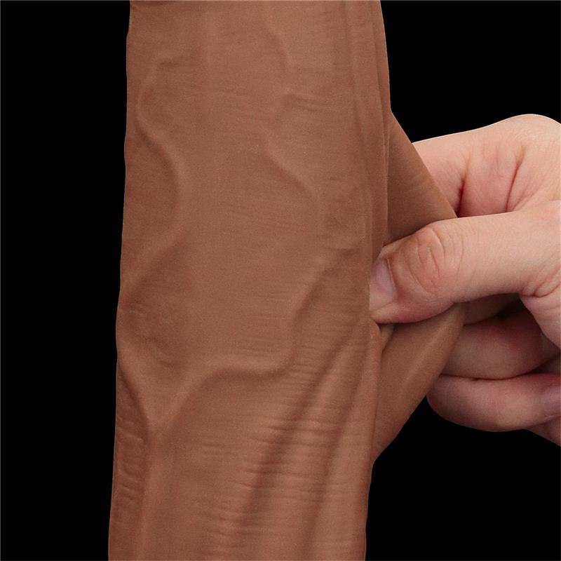 Dildo Dual Density Piel Deslizante Retractil 12