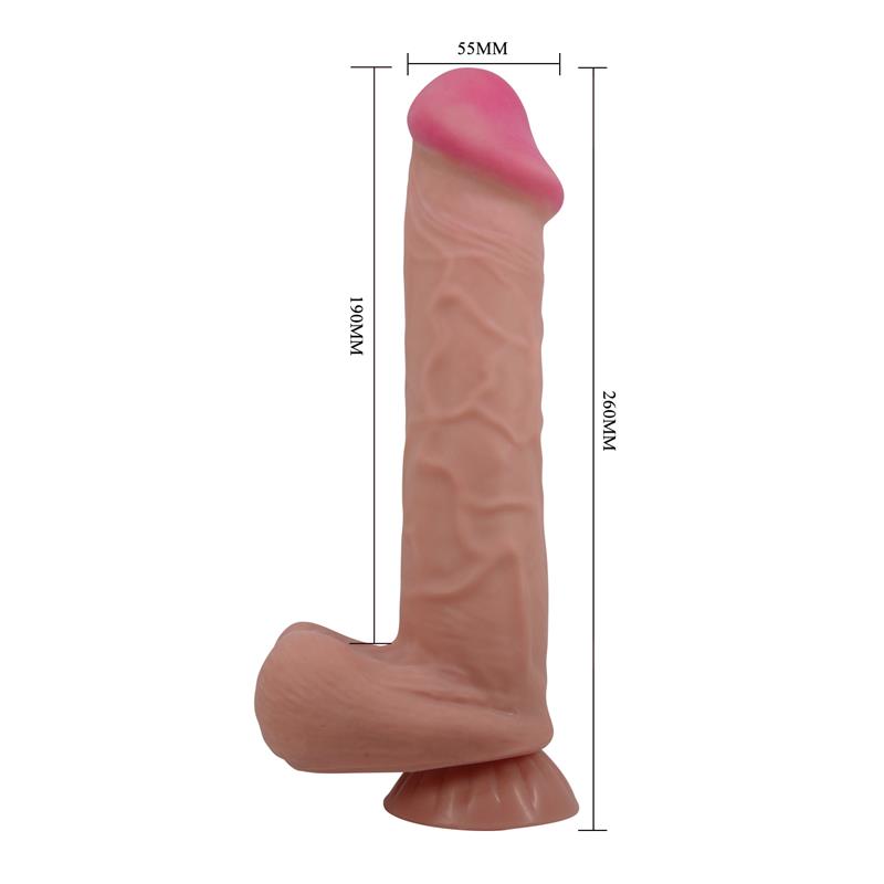 Dildo Realista Piel Deslizante Retractil 26 cm