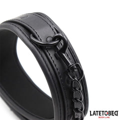 Collar y Correa Neopreno Negro