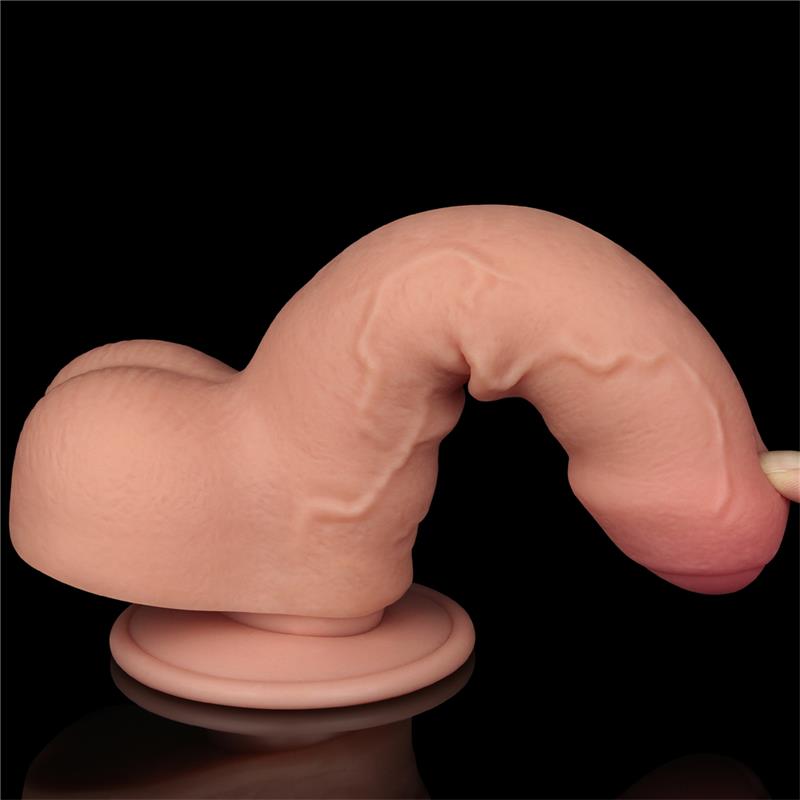 Dildo Dual Layer Piel Deslizante Retractil 7