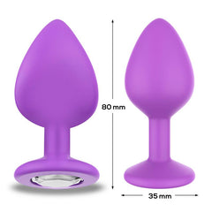 Sparkly Plug Anal Silicona Talla M Violet