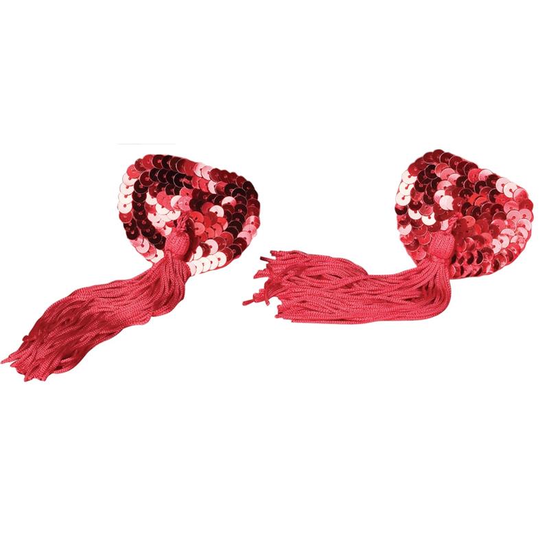 Pezoneras Rojo con Lentejuelas Burlesque