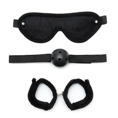Set de Bondage 3 Piezas Negro