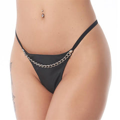 Tanga Cadena Negro