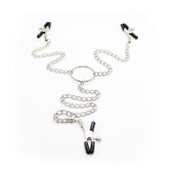 Pinzas para Pezones y Clitoris con Cadena Metal
