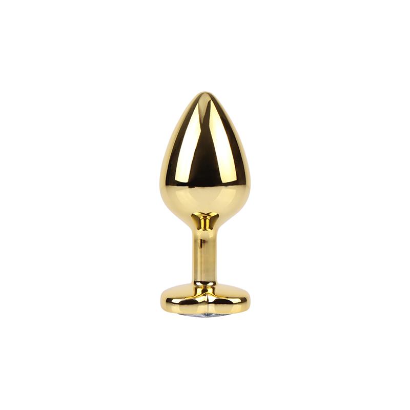 Plug Anal Dorado con Joya Talla M