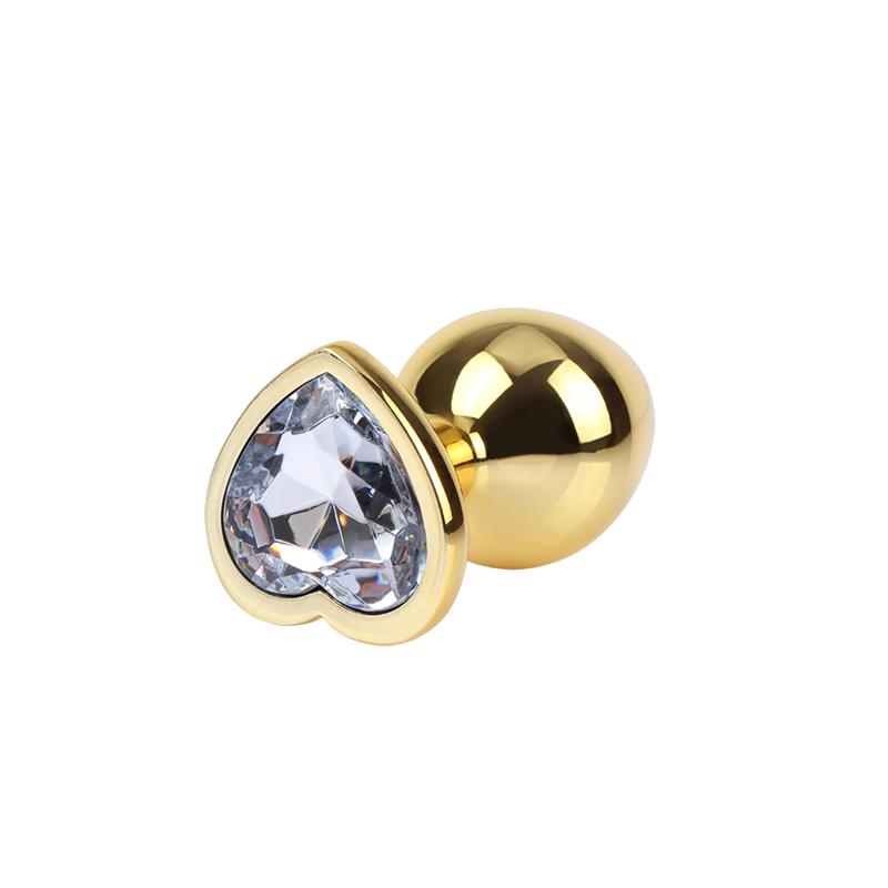 Plug Anal Dorado con Joya Talla M