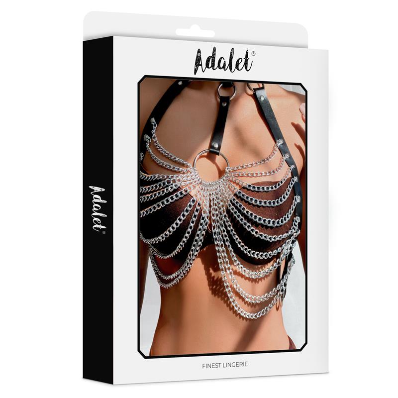 Samara Arnes de Pecho con Cadenas Cuero Vegano Tall unica