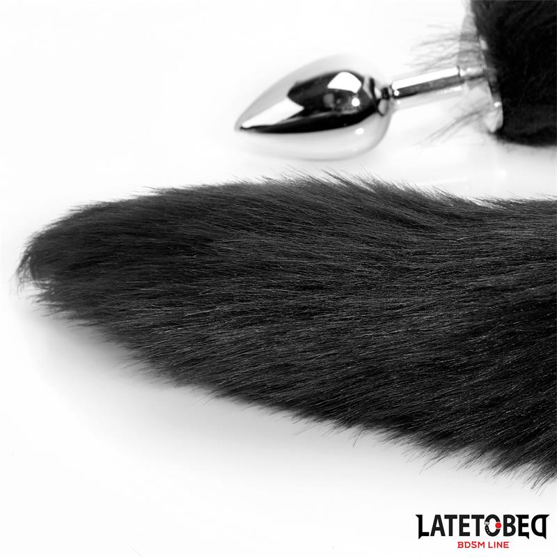 Plug Anal con Cola Negro 40 cm