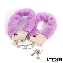 Esposas de Metal Furry de Pelo Purpura