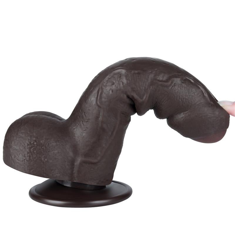 Dildo Dual Layer Piel Retractil 7