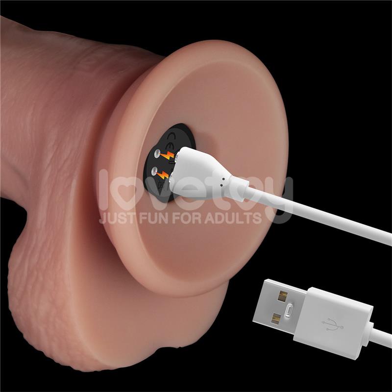 Dildo con Vibracion Piel Deslizante Silicona Dual Layer 10