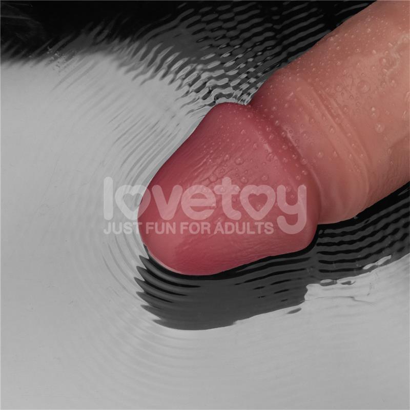 Dildo con Vibracion Piel Deslizante Silicona Dual Layer 10