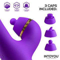 Siter 20 Vibrador con Lengua Flapping Golpeteo y Cabezales Intercambiables