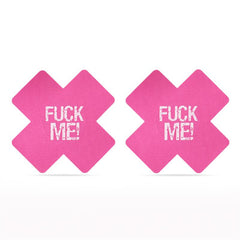 Pack Pezoneras Cruz Negro y Rosa FUCK ME