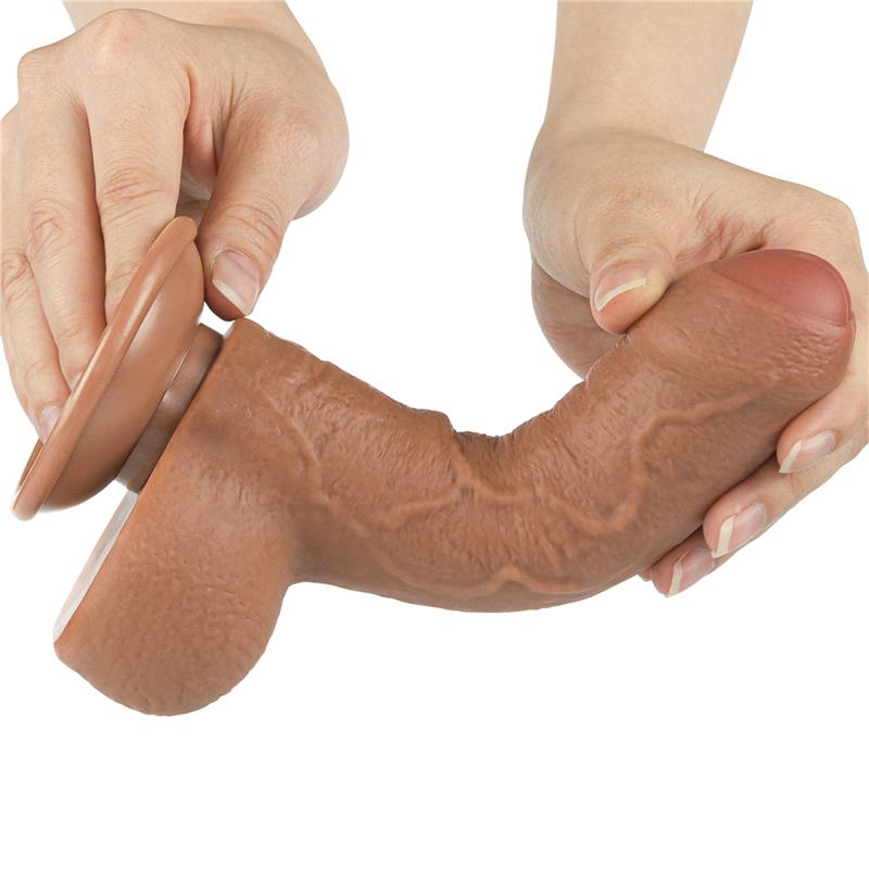 Dildo con Piel Retractil 7 Bronceado